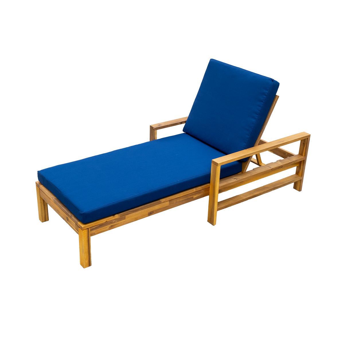 variant-group:rf-n711wy000433aac|Roomfitters Acacia Wood Adjustable Backrest Outdoor Lounge Chair for Gardens, Terraces, Poolside Areas, Natural+Blue