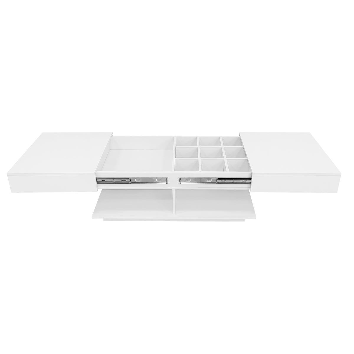 variant-group:rf-n724p290061k|Roomfitters Extendable Coffee Table with Hidden Storage and Compartments, Adjustable Multifunctional Center Table, White