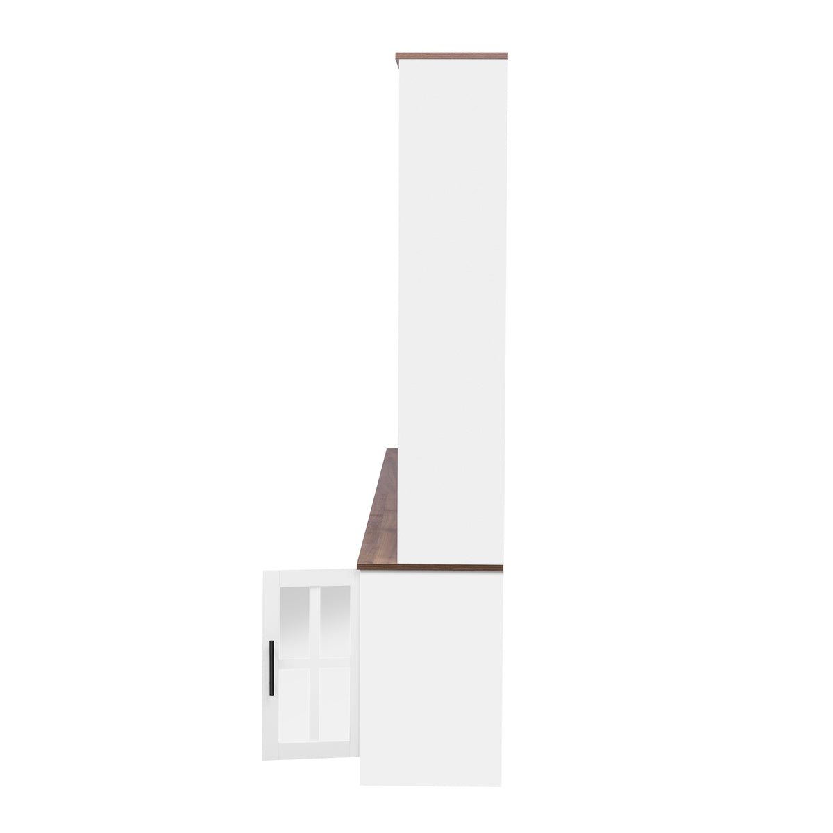 variant-group:rf-n724sj000159aak|Roomfitters 95.5"W Large Wall Unit Entertainment Center, 39" LED Fireplace, White & Walnut
