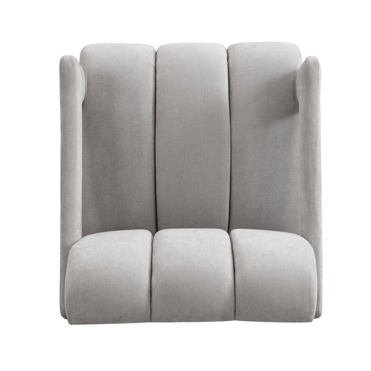 variant-group:rf-n724p256551e|Roomfitters Modern Minimalist Leisure Armchair with L-Shaped Armrests and Polyester Upholstery, Gray