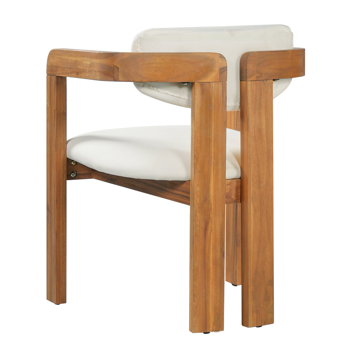 variant-group:rf-n704g201258a|Roomfitters 5-Piece Outdoor Acacia Wood Round Dining Set with Ergonomic Barrel Armchairs Beige Cushions