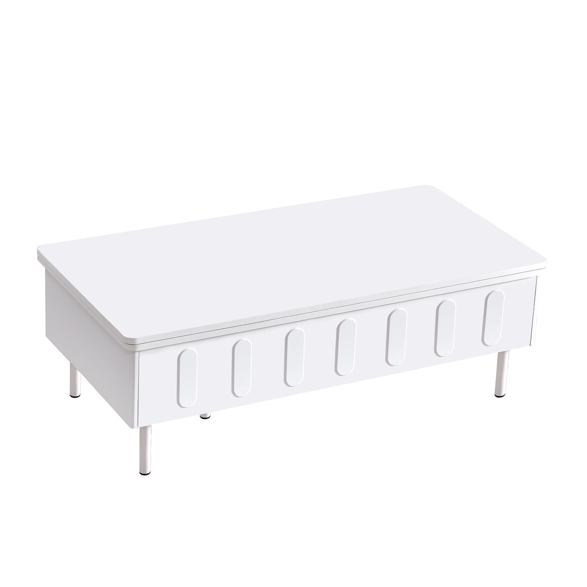 variant-group:rf-n724p292514k|Roomfitters Lift-Top Coffee Table with 2 Drawers and Foldable Top, Hidden Storage Compartment, Adjustable Center Table, White