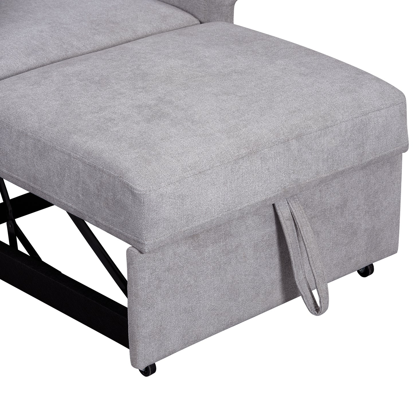 variant-group:rf-n701bs701p468429e|Roomfitters Chenille Convertible Sleeper Chair, 3 in 1 Single Sofa Bed Lounger, Adjustable Backrest Pull Out Bed, Gray