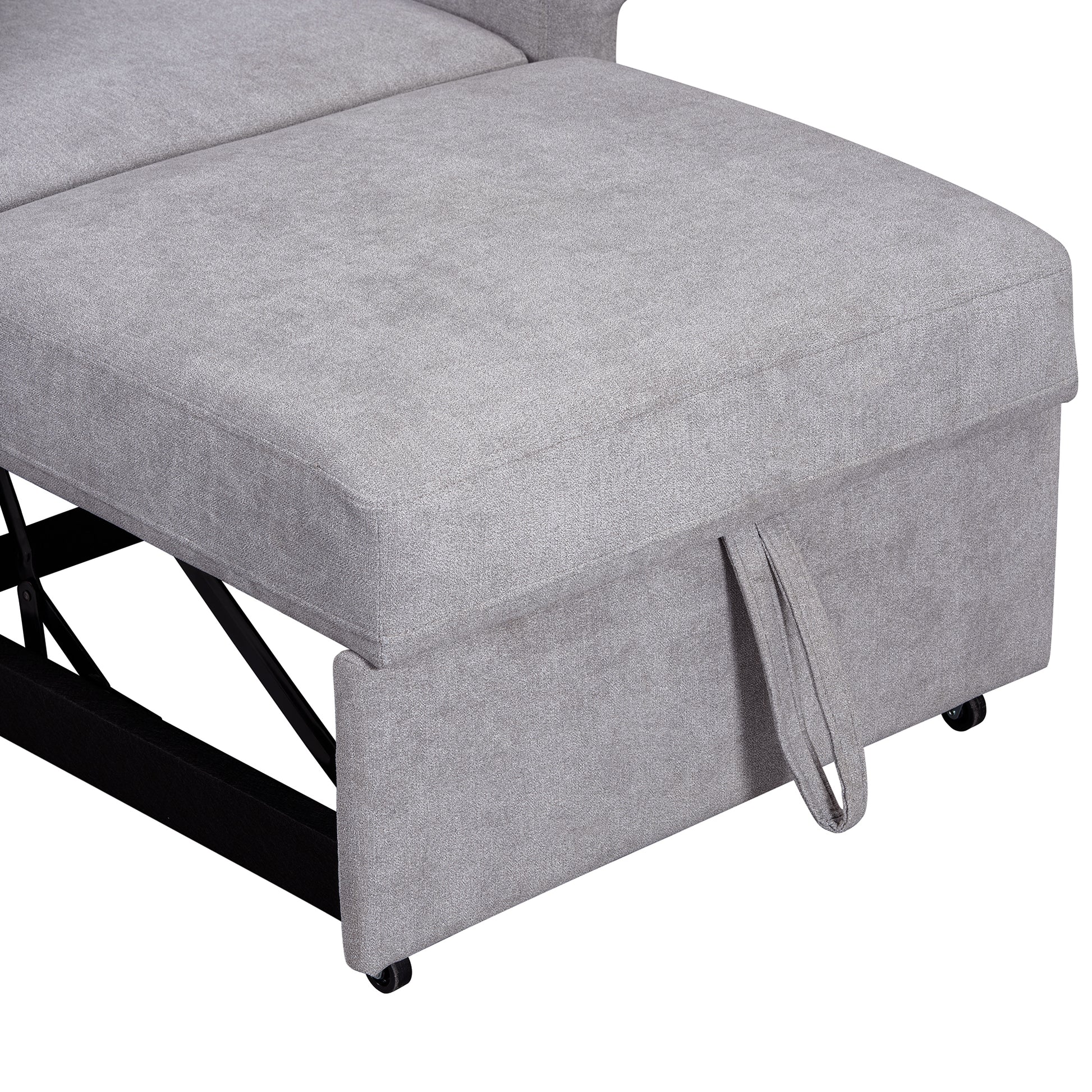 variant-group:rf-n701bs701p468429e|Roomfitters Chenille Convertible Sleeper Chair, 3 in 1 Single Sofa Bed Lounger, Adjustable Backrest Pull Out Bed, Gray