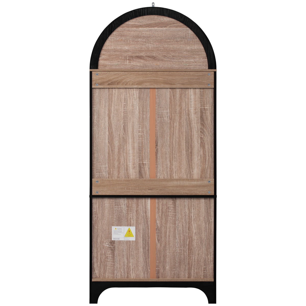 variant-group:rf-n707s288969b|Roomfitters 71" Pantry Cabinet with Arched Top & Glass Doors, 4-Door Storage Hutch with Adjustable Shelves for Kitchen, Black