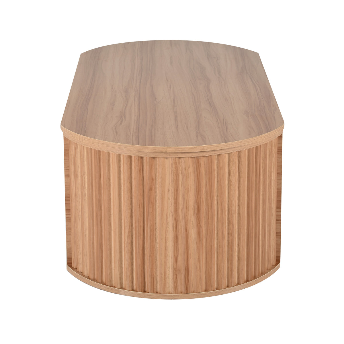 variant-group:rf-n724p308481w|Roomfitters Oval Lift-Top Coffee Table with Hidden Compartment, Wooden Center Table with Storage, Modern Design, Light Brown