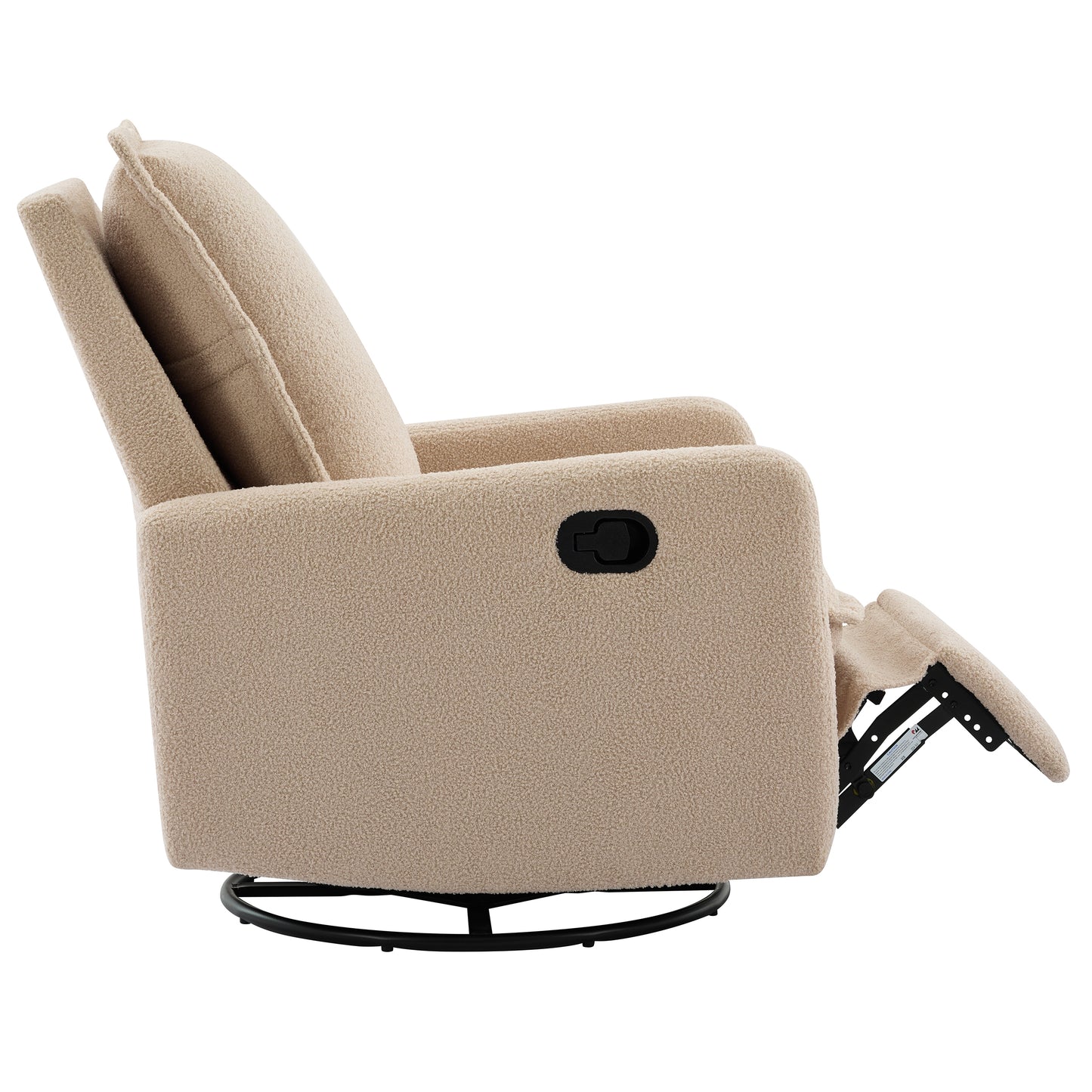 variant-group:rf-n701p348238o|Roomfitters Swivel Rocker Recliner Chair, Glider Rocking Armchair, Teddy Fleece Nursery Reclining Lounge Accent Chair, Oatmeal