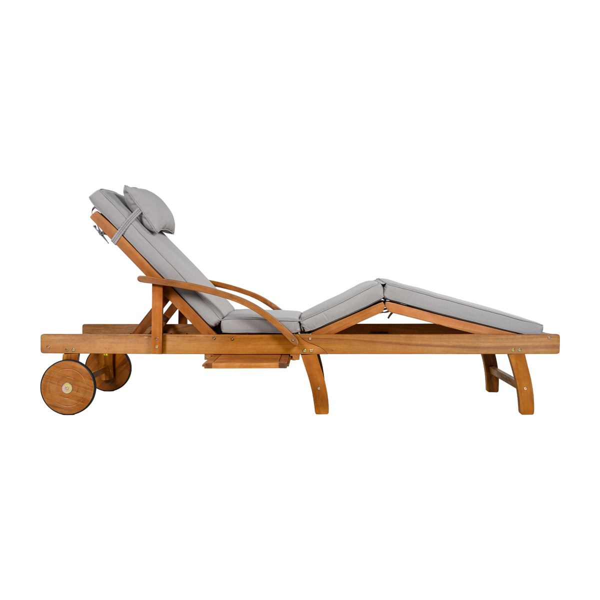 variant-group:rf-n711p415859e|Roomfitters Contemporary Slate Grey Acacia Wood Outdoor Chaise Lounge Chair, Poolside Recliner, Retractable Tray