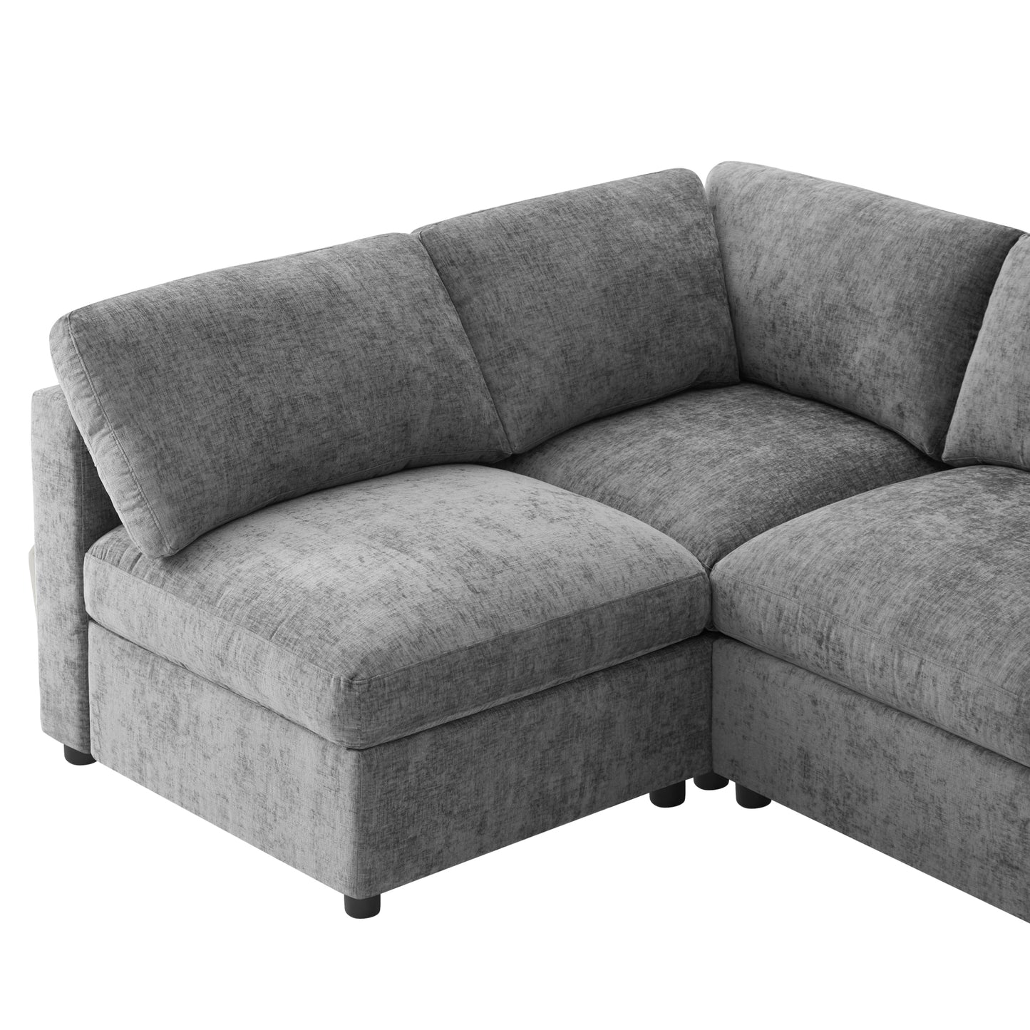 variant-group:rf-n723s9792g|Roomfitters 129 Inch Oversized U-Shaped Modular Sectional Sofa, Large Upholstered Living Room Seating Couch Furniture, Gray