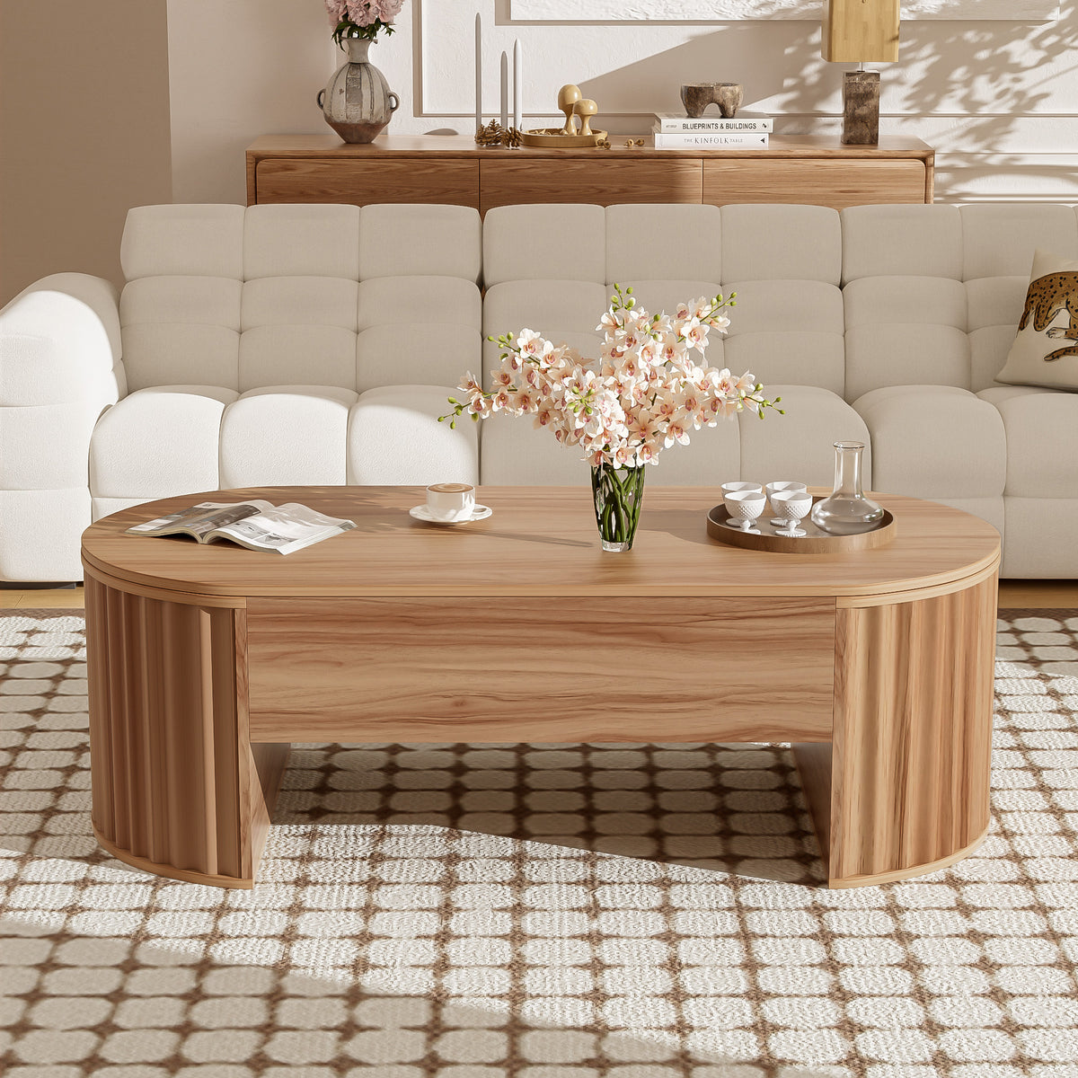 variant-group:rf-n724p391007n|Roomfitters 47.2" Lift Top Coffee Table with Hidden Compartment, Oval Center Table, Acacia