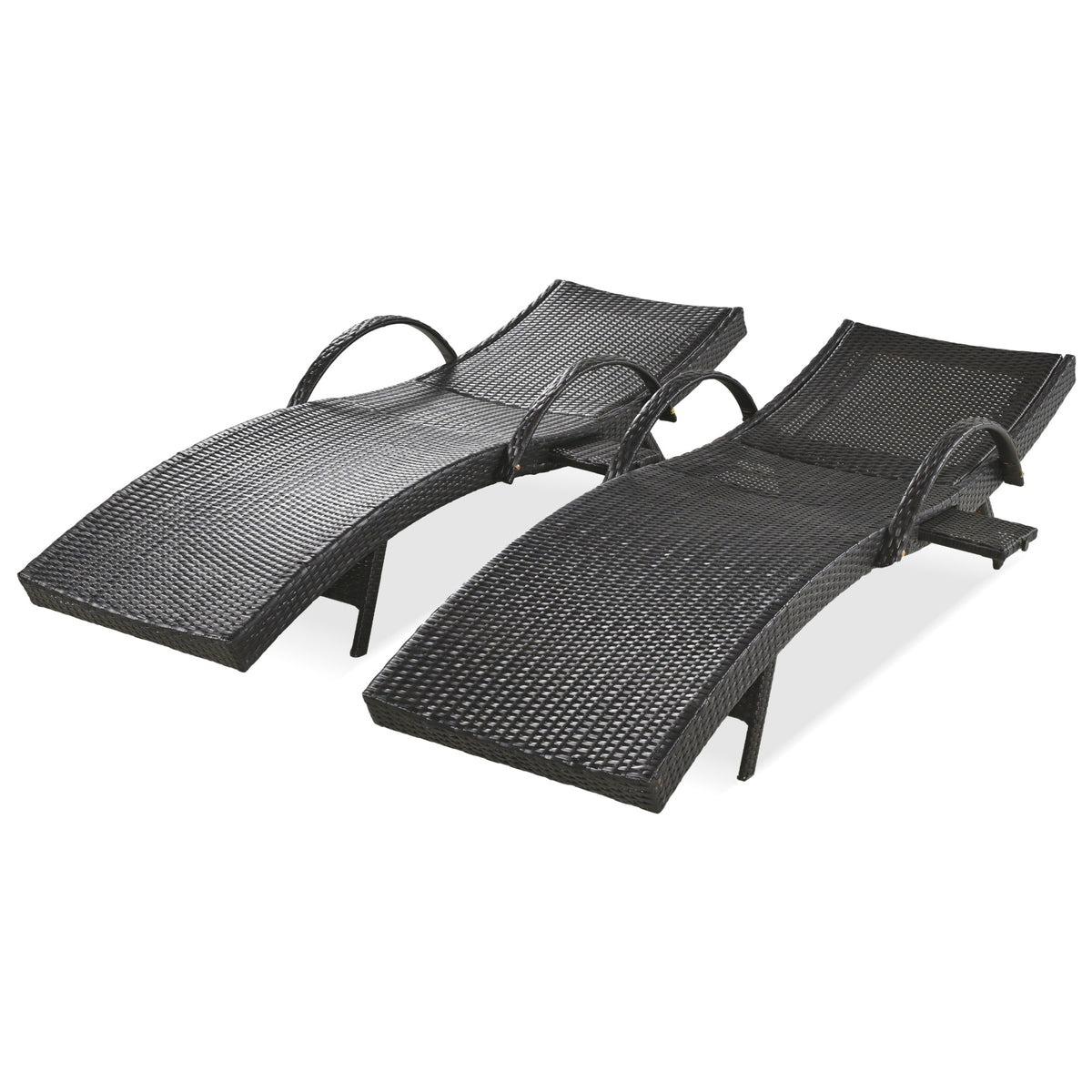 variant-group:rf-n707wf321204aad|Roomfitters 80" Outdoor Wicker Chaise Lounge Chairs, Set of 2, Reclining Patio Chairs with Pull-Out Table, Dark Brown