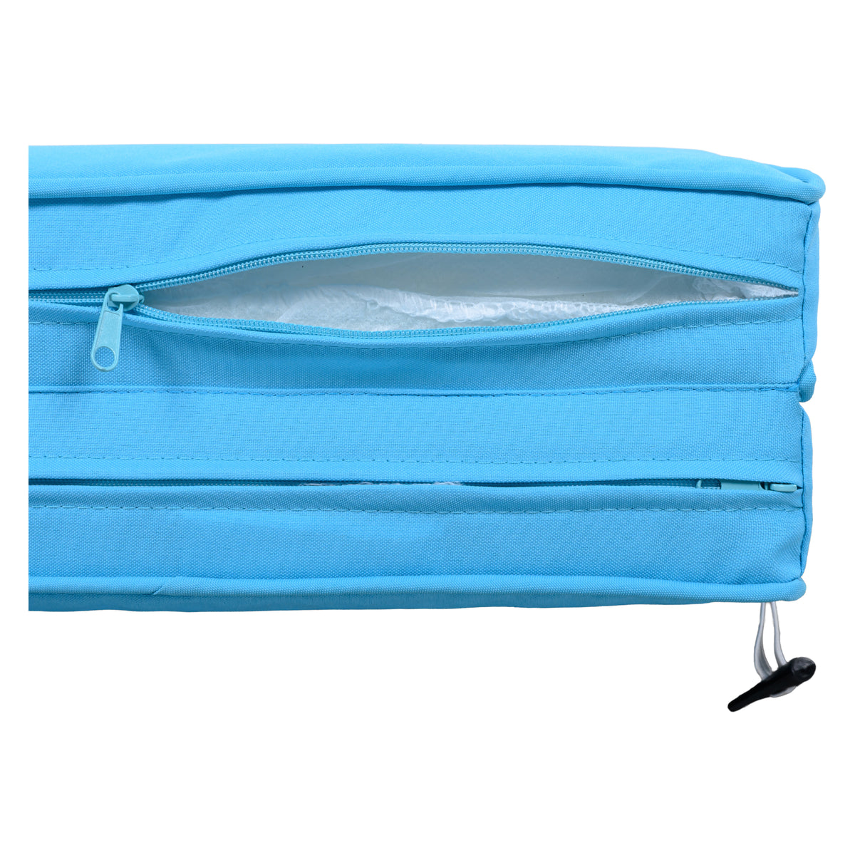 variant-group:rf-n711wy000485aac|Roomfitters Blue HDPE Wicker Outdoor Double Sunbed, Steel Frame Patio Chaise, Hidden Side Tables, Canopy Shade