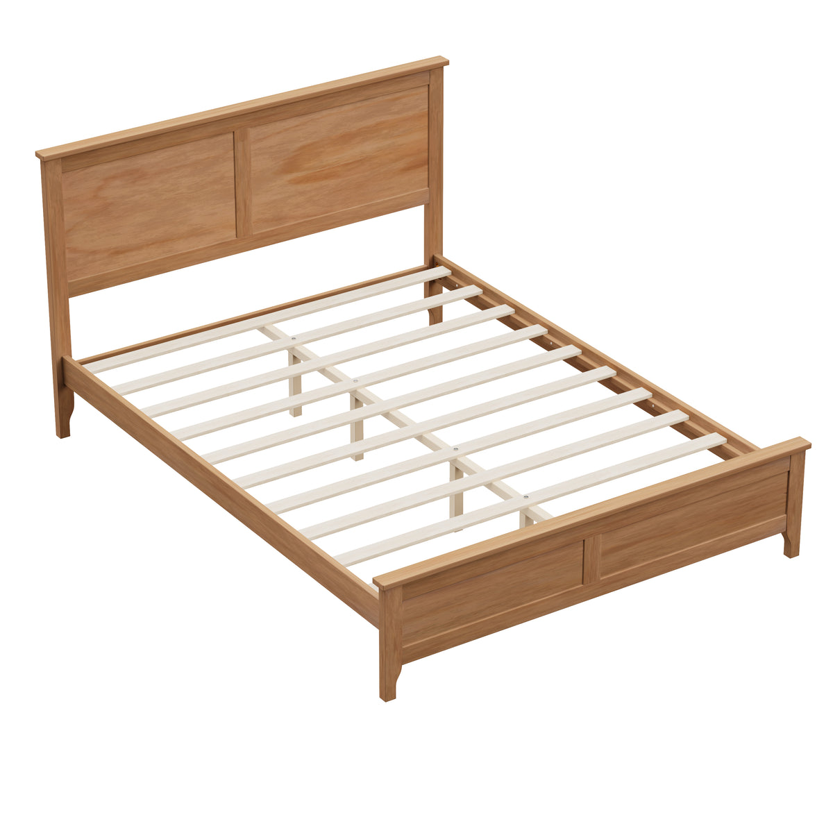 variant-group:rf-n701bs701p414285s|Roomfitters Queen Size Bed Frame with Paneled Headboard and Footboard, Traditional Wooden Platform Bed Frame, Seadrift