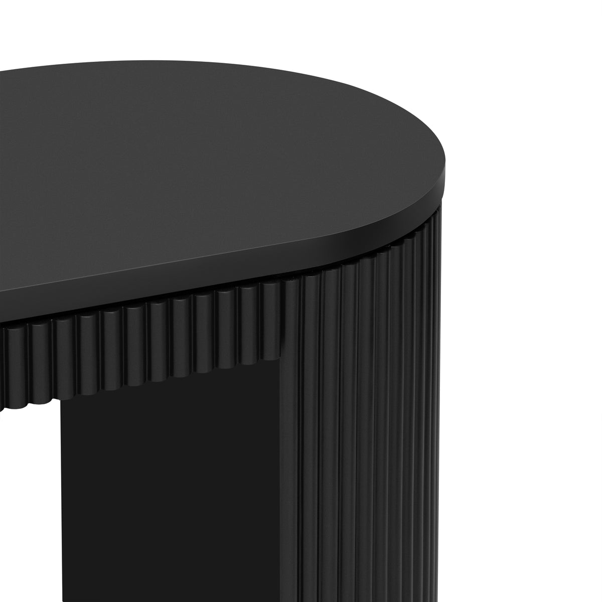 variant-group:rf-n711p205935b|Roomfitters Curved Console Table with Vertical Stripe Design, Entryway Table for Living Room, Black