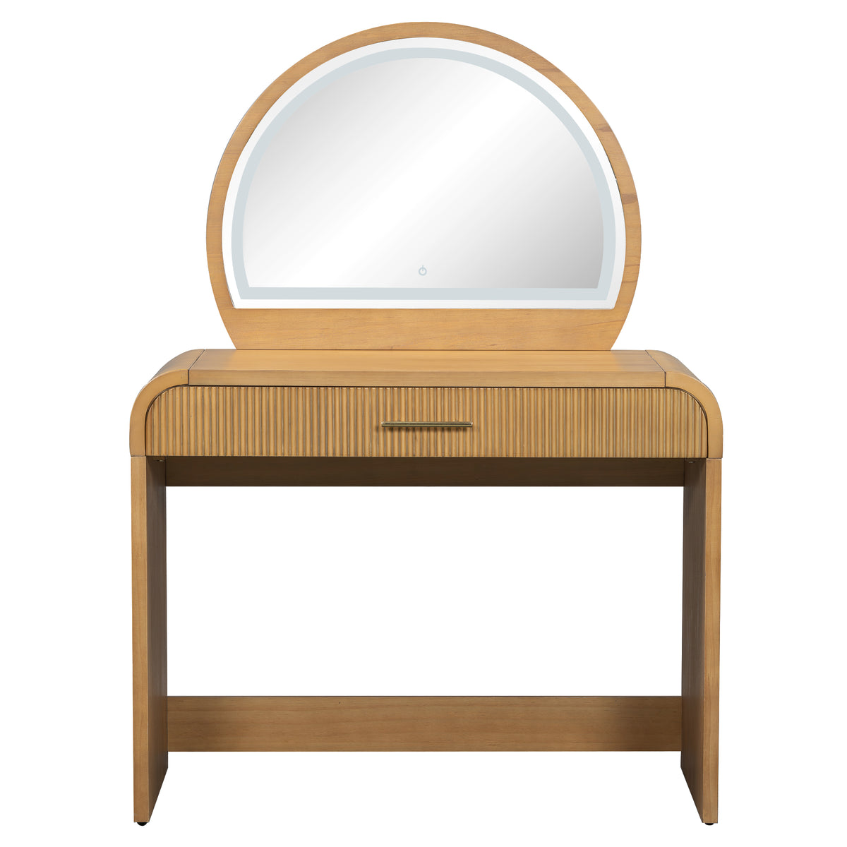 variant-group:rf-n704p196658n|Roomfitters 39-Inch Makeup Vanity Table with Touch Screen Lighted Mirror, Dressing Table with Drawer for Bedroom, Natural