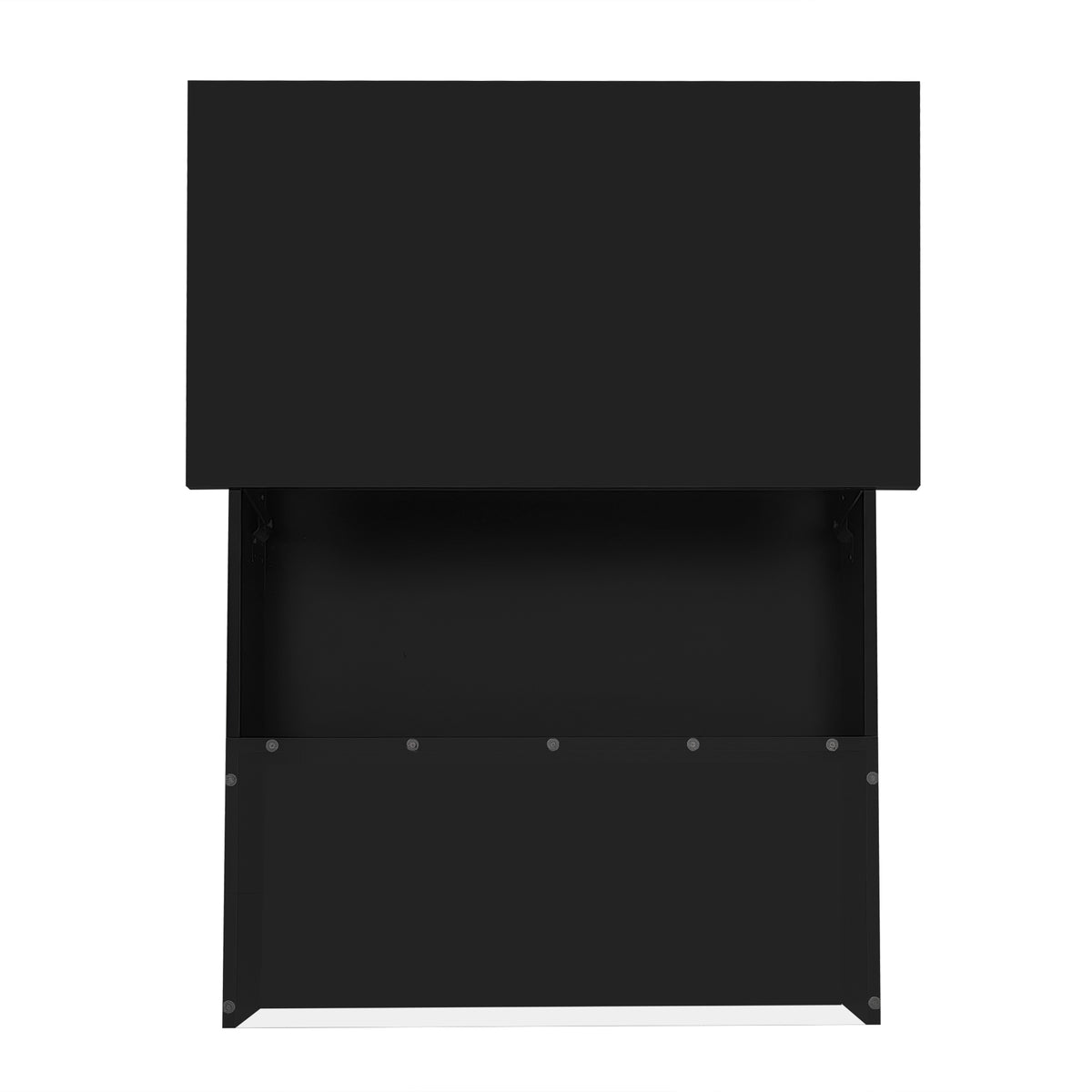 variant-group:rf-n724p290043b|Roomfitters Lift-Top Square Coffee Table with Glass Surface, Hidden Storage, High Gloss Finish, Black