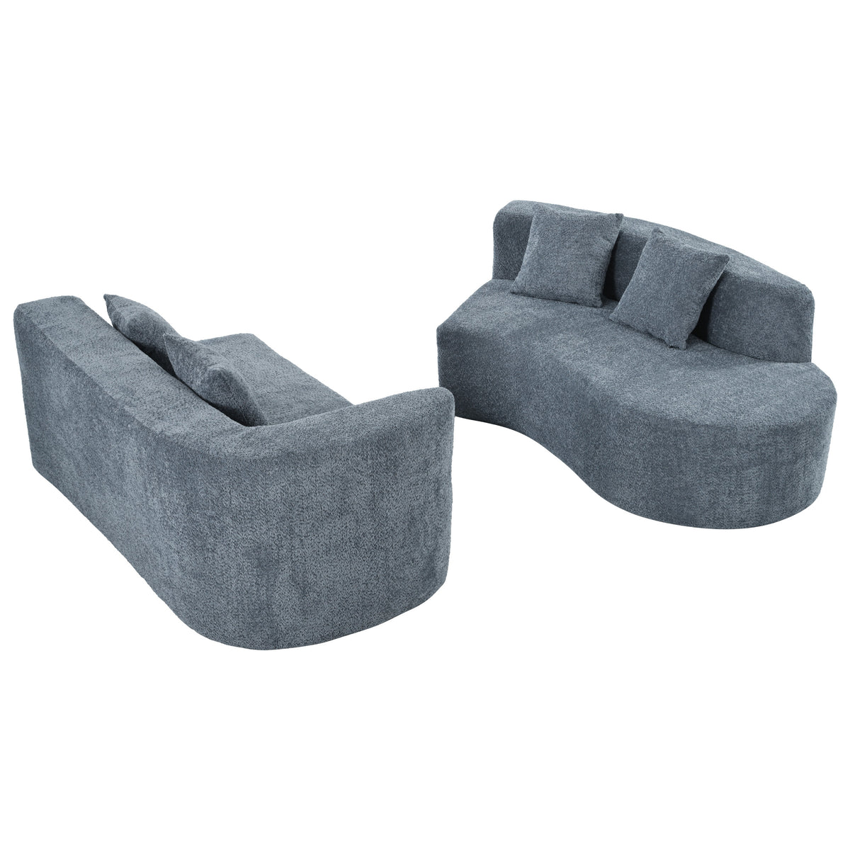 variant-group:rf-n711wy000456aae|Roomfitters 132" Sectional Sofa, Modern Curved Design L-Shaped Modular Couch for Living Room Furniture, Dark Blue