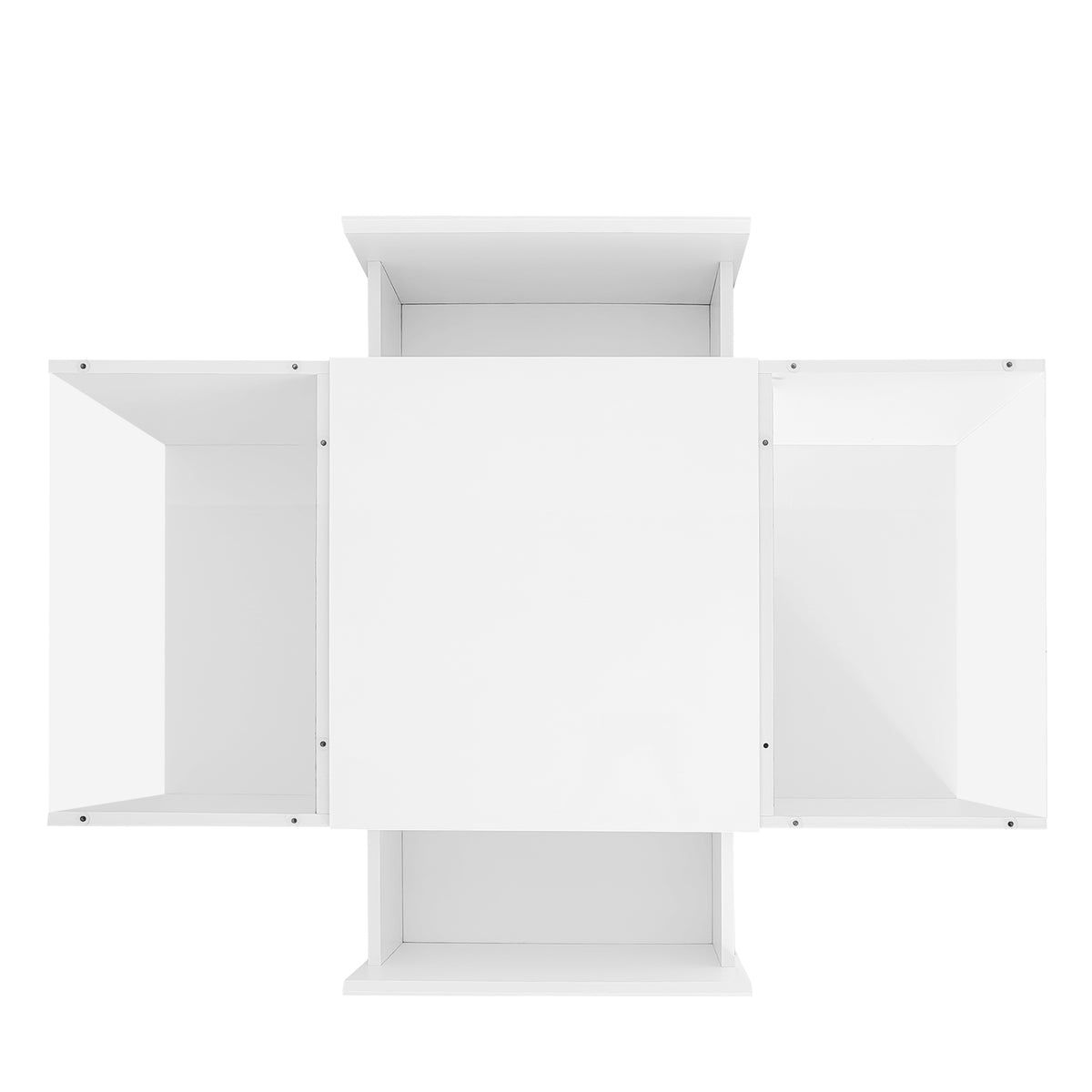 variant-group:rf-n724p290056k|Roomfitters Modern Center Coffee Table with High Gloss Finish, Glass Top and Hidden Storage Compartments, White
