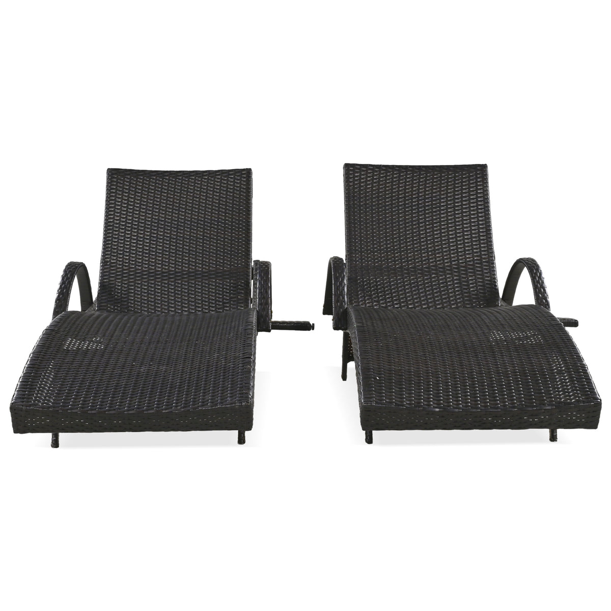 variant-group:rf-n707wf321204aad|Roomfitters 80" Outdoor Wicker Chaise Lounge Chairs, Set of 2, Reclining Patio Chairs with Pull-Out Table, Dark Brown