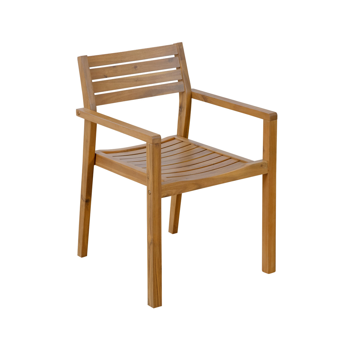 variant-group:rf-n711wy000475aao|Roomfitters 5-Piece Outdoor Dining Set for 4, 47.2-Inch Round Acacia Wood Table, Natural Brown Slatted Patio Group