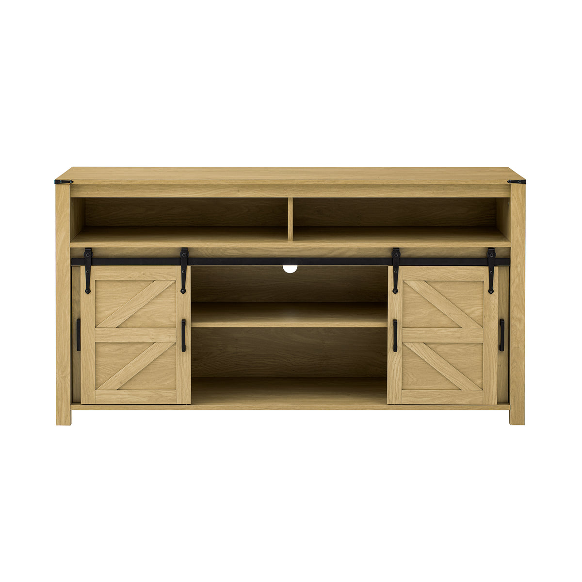 variant-group:rf-n711p347388o|Roomfitters 59.3" Sideboard Buffet Cabinet with Sliding Barn Doors, Modern Farmhouse Storage for Kitchen & Dining, Natural
