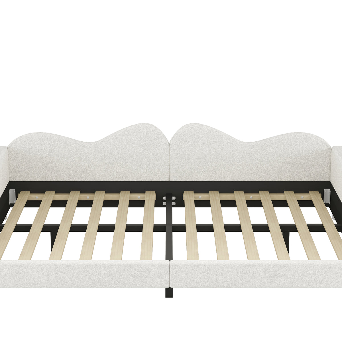 variant-group:rf-n733p234605k|Roomfitters Full Size Upholstered Daybed, Sherpa Fabric Sofa Bed with Cloud-Shaped Backrest, Sturdy and Stylish Design, No Box Spring Needed, White