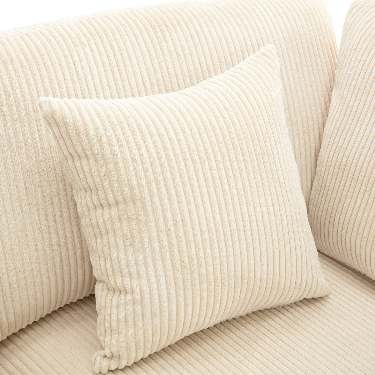 variant-group:rf-n711wy000403aaa|Roomfitters 105'' 3-Seater Sofa with Removable Back Cushions and 5 Pillows for Living Room, Apartment, Spacious Space, Beige