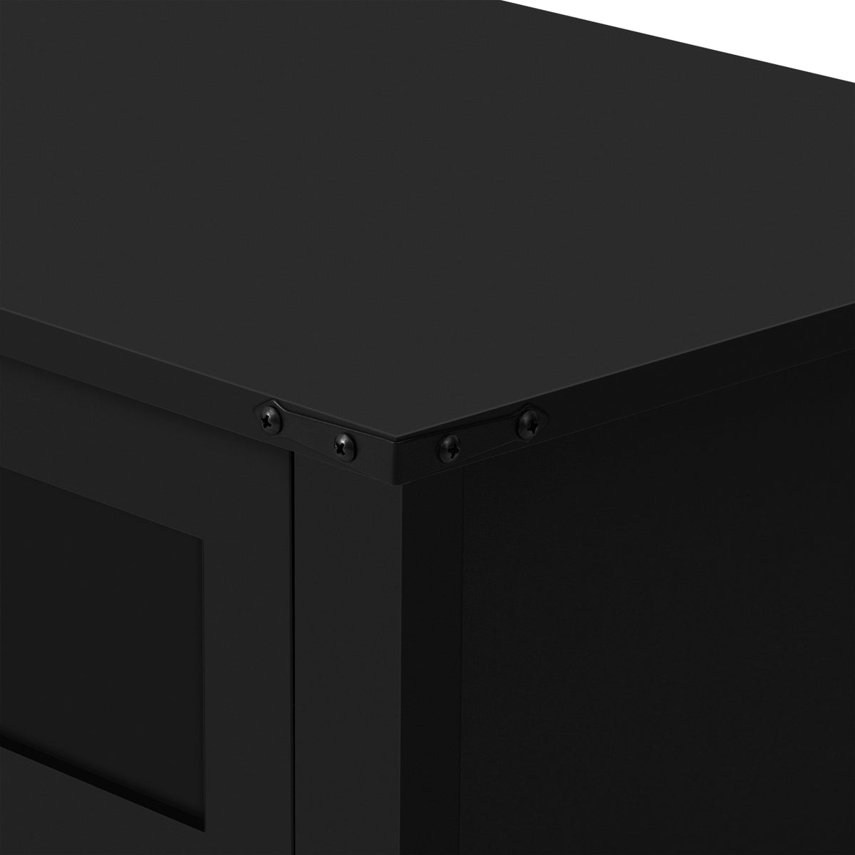variant-group:rf-n711p347384b|Roomfitters 55" Sideboard Buffet Cabinet with 3 Drawers and Sliding Barn Doors, Farmhouse Storage for Kitchen & Dining, Black