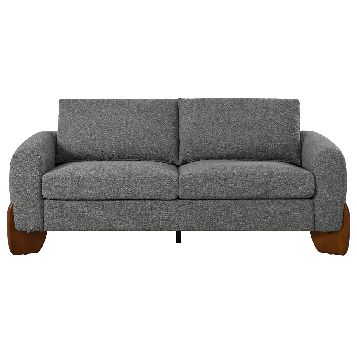 variant-group:rf-n711wy000479aae|Roomfitters Modern 3-Piece Living Room Sofa Set, Bouclé Fabric Loveseat and 2 Armchairs Pack, Grey Pinewood Lounge
