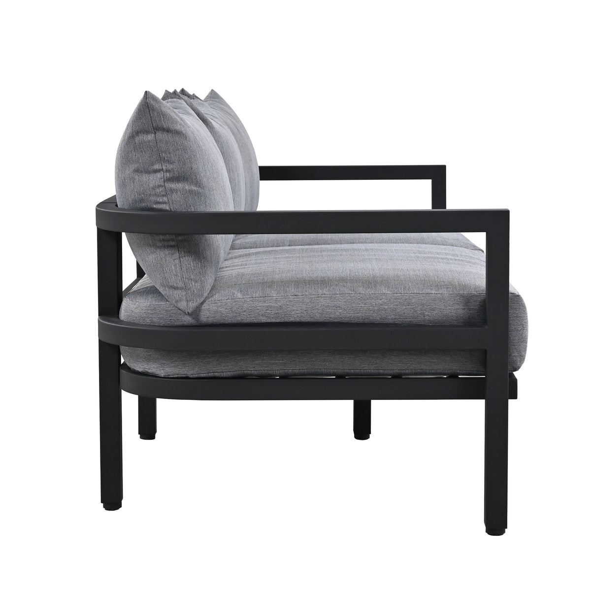 variant-group:rf-n711wy000470aae|Roomfitters 4-Piece Outdoor Steel Sofa Set with Coffee Table, 3-Seater Couch and 2 Armchairs for Patio Garden, Gray