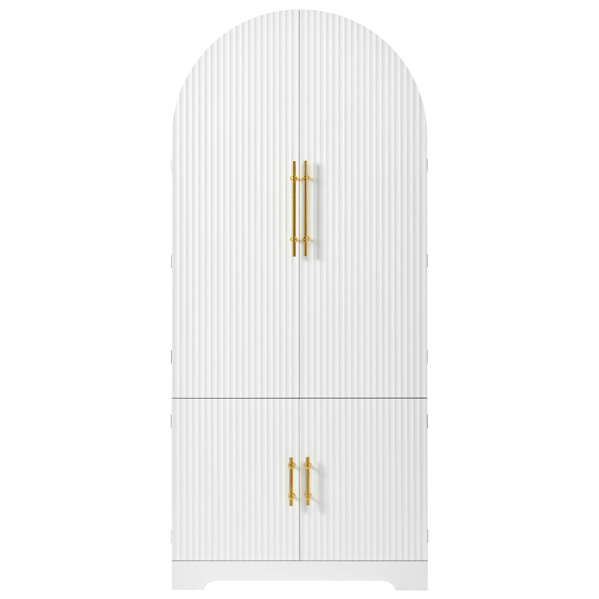variant-group:rf-n707s000020w|Roomfitters 72" Tall Arched Kitchen Pantry Cabinet with Fluted Doors & Hidden Drawer, White