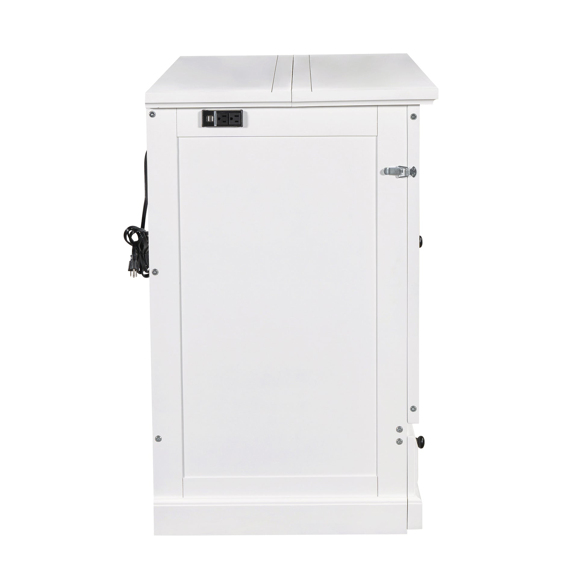 variant-group:rf-n701bs701p170501k|Roomfitters Full Size Murphy Bed Cabinet with Charging Station and Storage Drawer, Freestanding Fold Out Guest Bed, White
