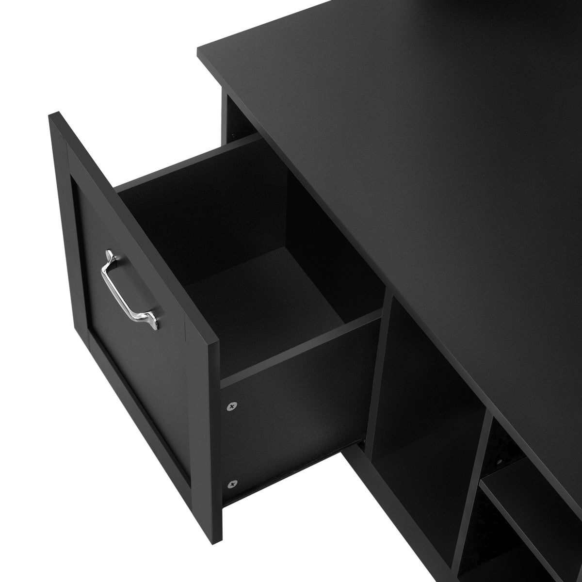 variant-group:rf-n724p235232b|Roomfitters 5-in-1 Entryway Bench with Coat Rack, Hooks, Drawers and Adjustable Shelves, Hall Tree for Hallway or Living Room, Black