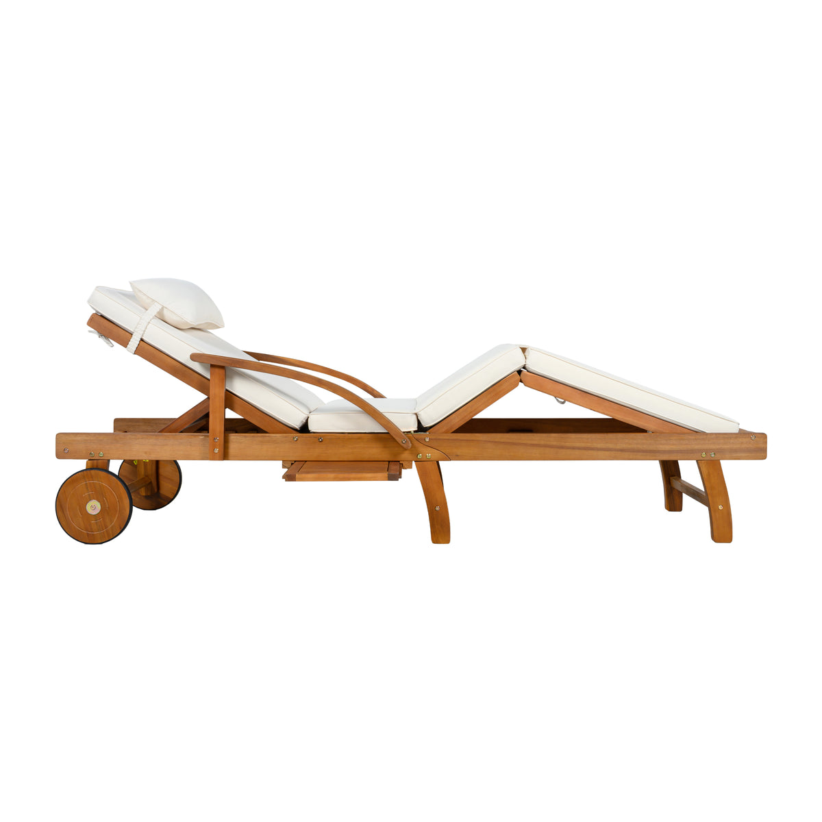variant-group:rf-n711p415859a|Roomfitters Modern Coastal Beige Acacia Wood Outdoor Chaise Lounge Chair, Poolside Recliner, Retractable Side Tray