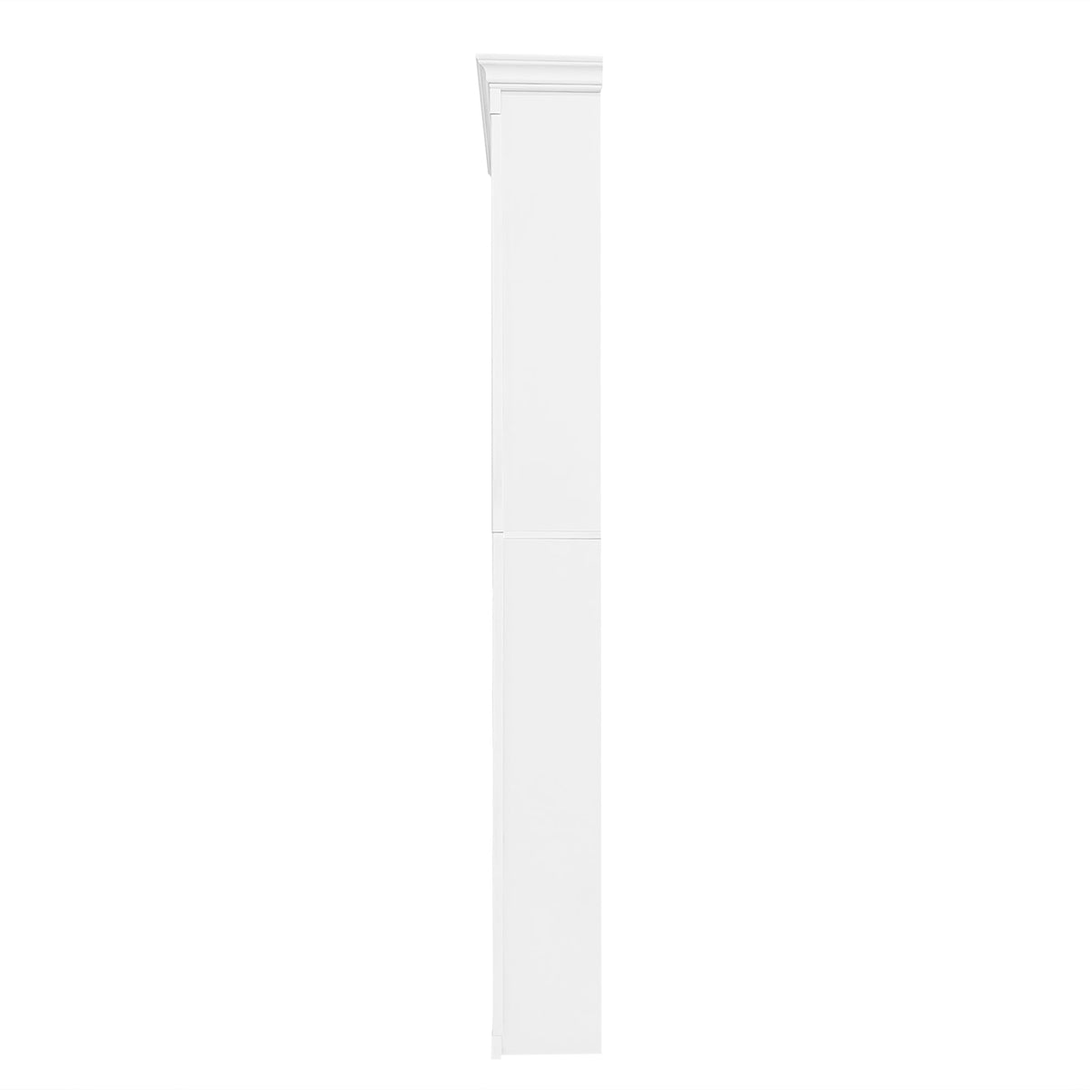 Roomfitters Hall Tree with Shoe Cabinet and Mirrored Door, 4 Hooks and Bench Storage Organizer, White Roomfitters
