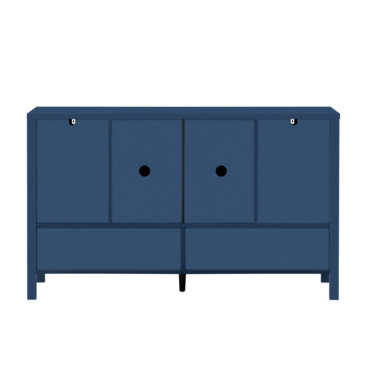 variant-group:rf-n711p345165v|Roomfitters Sideboard Buffet Cabinet with 4 Door Mid-century Modern Geometric Storage and Open Shelf for Kitchen & Dining, Blue