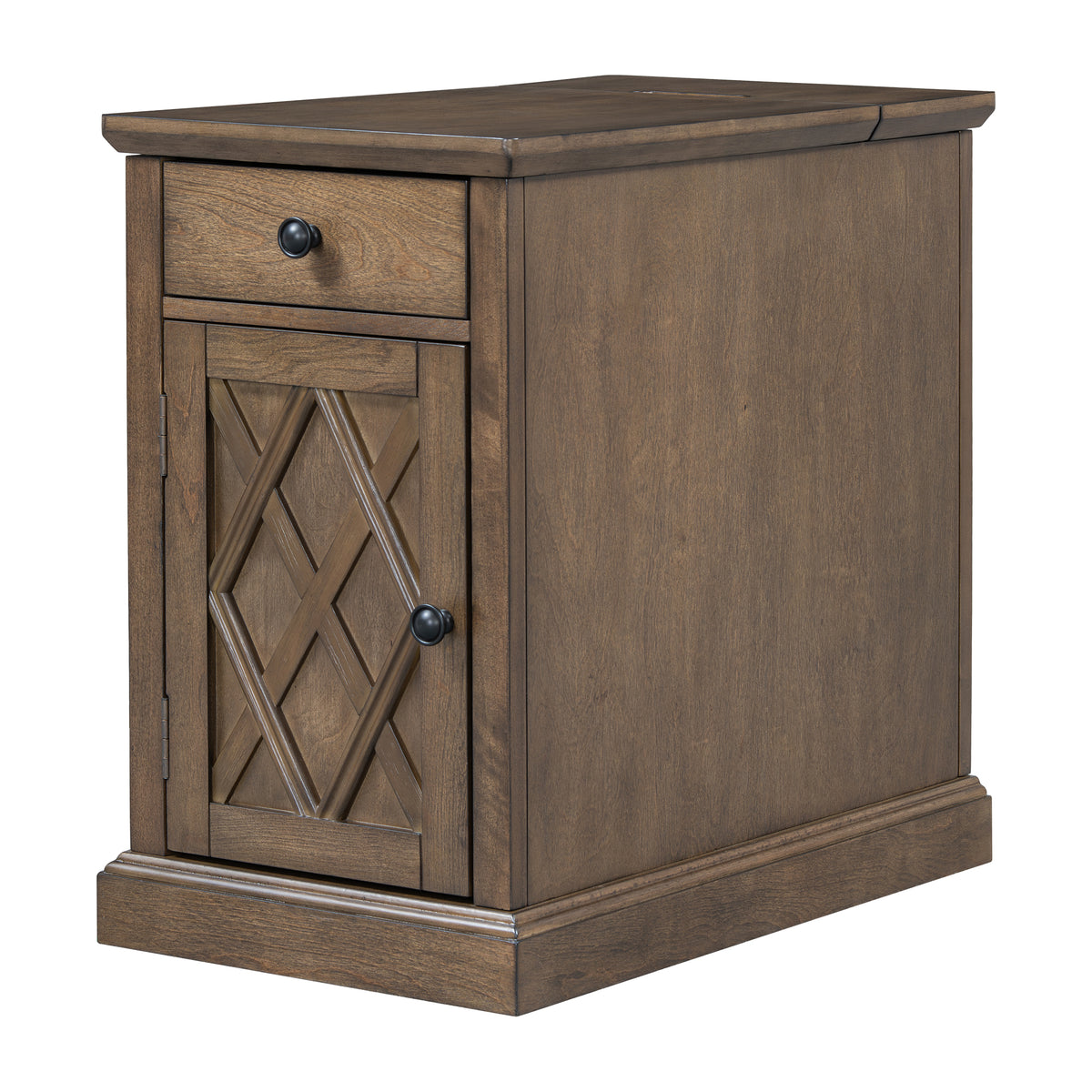 variant-group:rf-n724p353565p|Roomfitters Classic Charging End Table with USB Ports and Storage Drawer, Antique Espresso