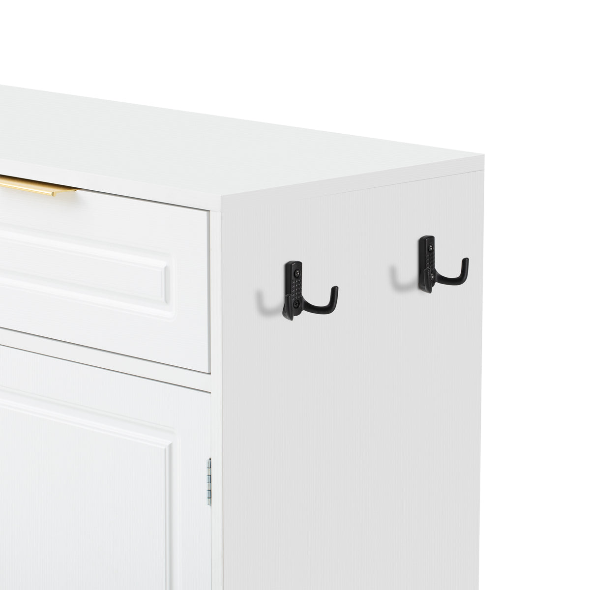 variant-group:rf-n711p345213k|Roomfitters 59.1" Farmhouse Sideboard Buffet Cabinet with 3 Drawers and 4 Doors, Kitchen Storage with Open Shelf, White