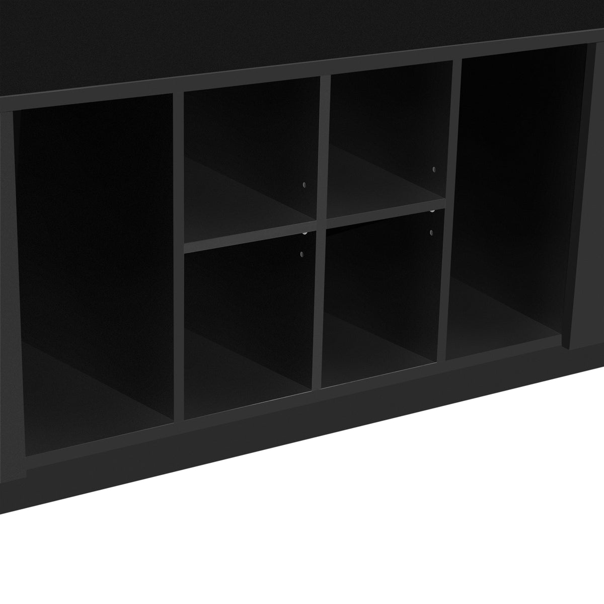 variant-group:rf-n724p235232b|Roomfitters 5-in-1 Entryway Bench with Coat Rack, Hooks, Drawers and Adjustable Shelves, Hall Tree for Hallway or Living Room, Black