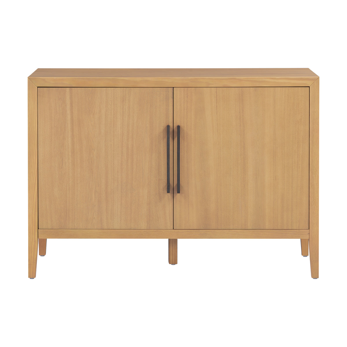 variant-group:rf-n711p410389o|Roomfitters 47.25-Inch Farmhouse Sideboard, 2-Door Buffet Cabinet, Natural Wooden Storage Console, Metal Handles