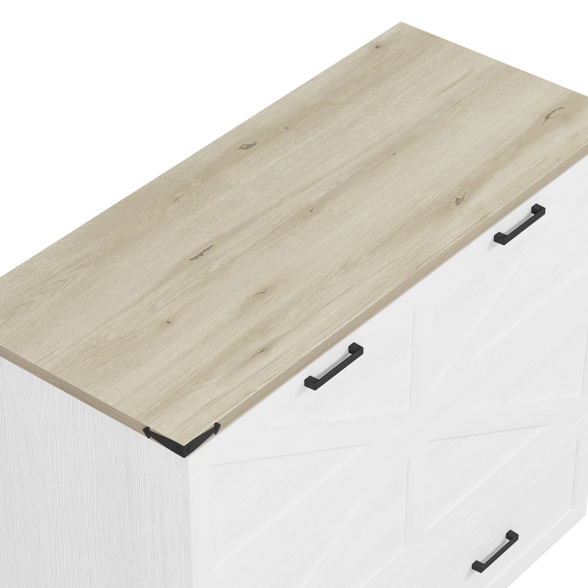 variant-group:rf-n733s237853w|Roomfitters Full Size Farmhouse Murphy Cabinet Bed with Charging Station, Foldable Platform Bed with Large Storage for Guest Room, Small Bedroom, White