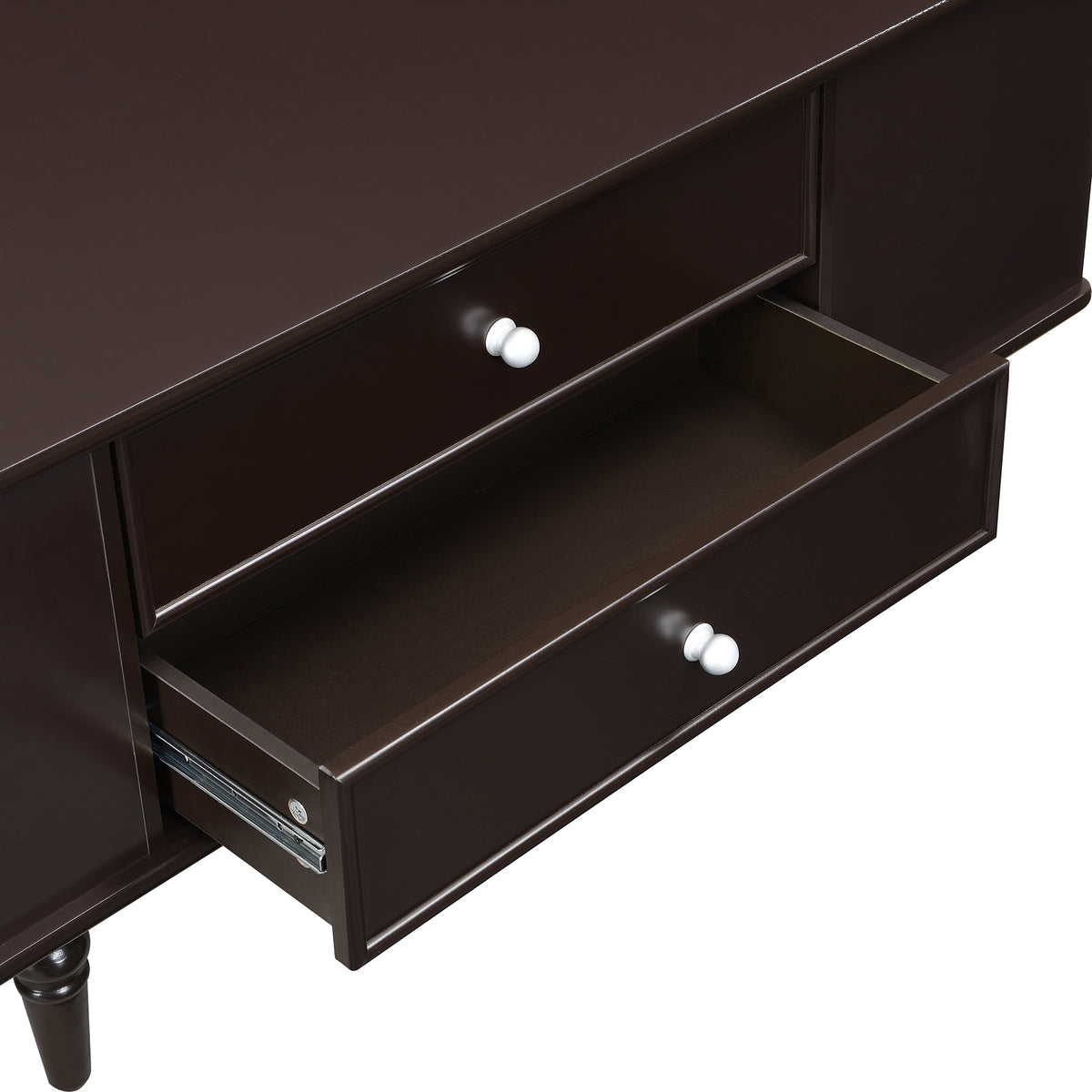 variant-group:rf-n724p286418d|Roomfitters Modern Rectangle Coffee Table with 4 Drawers and Hidden Side Storage, Solid Wood Legs, Brown