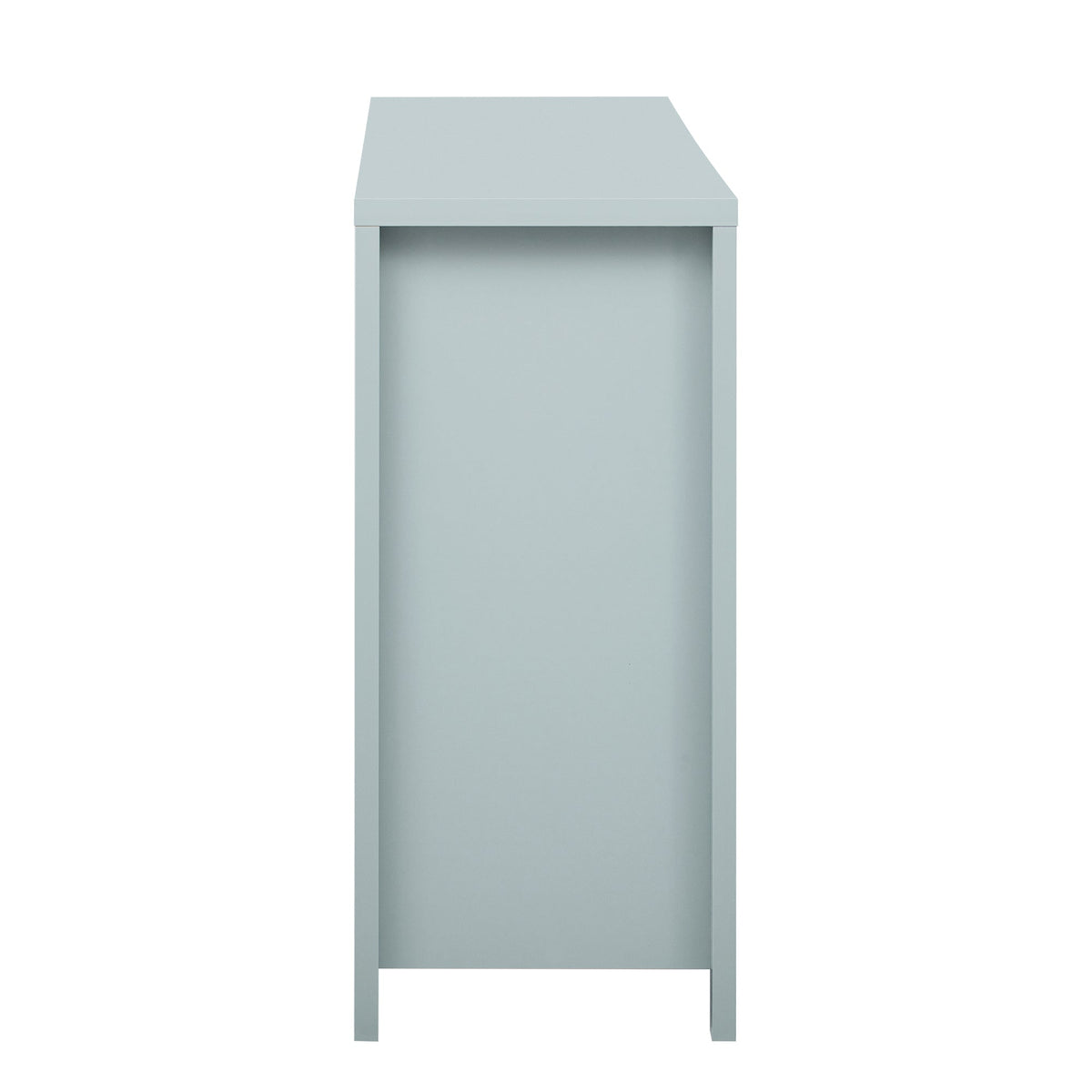 Roomfitters Sideboard Buffet Cabinet with 2 Drawers, 4 Door Mid-century Modern Fluted Storage for Kitchen & Dining Room, Cyan Roomfitters