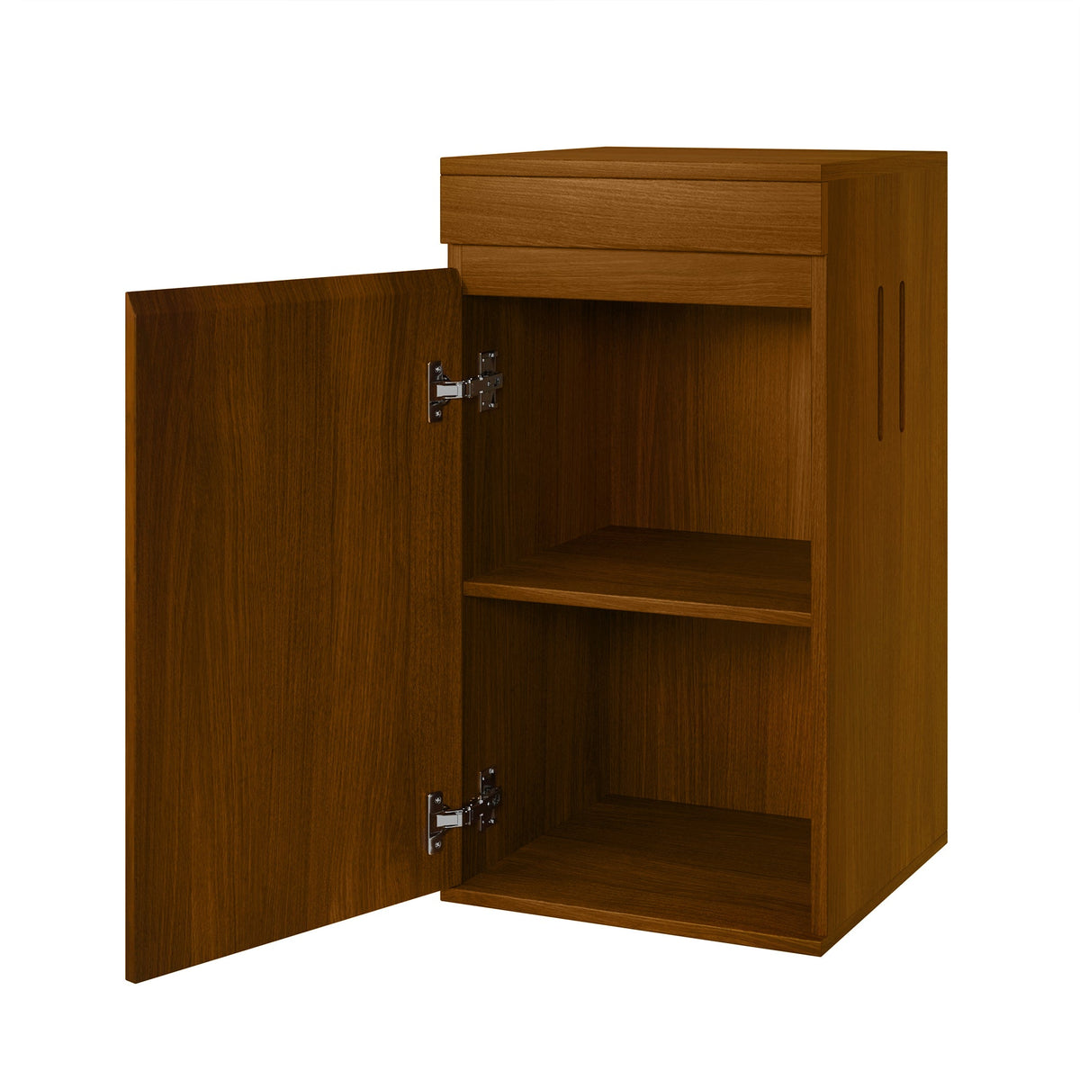 Roomfitters 10-15 Gallon Small Fish Tank Stand with Storage Cabinet and Side Power Outlets Walnut Brown Roomfitters