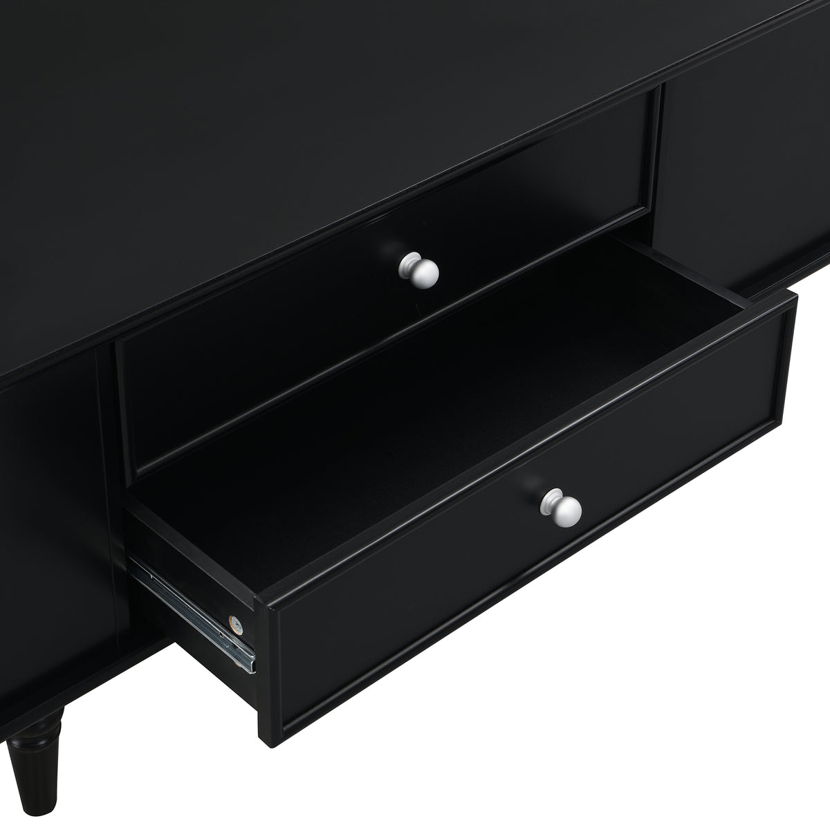 variant-group:rf-n724p286418b|Roomfitters Modern Rectangle Coffee Table with 4 Drawers and Hidden Side Storage, Solid Wood Legs, Black