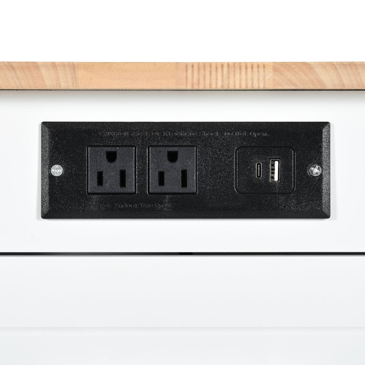variant-group:rf-n707s221571w|Roomfitters Kitchen Island with Tilt Out Trash Can and Power Outlet, Fluted Storage Cabinet on Wheels, White