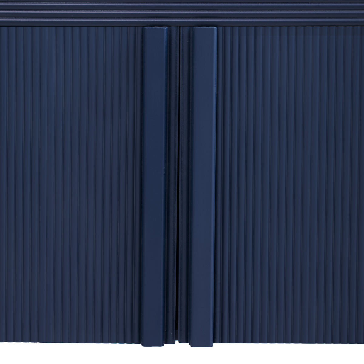 variant-group:rf-n711p415846v|Roomfitters Modern Rustic Navy Blue Curved Wave Pattern Console Table with Adjustable Storage Shelf and Elegant Wooden Handles