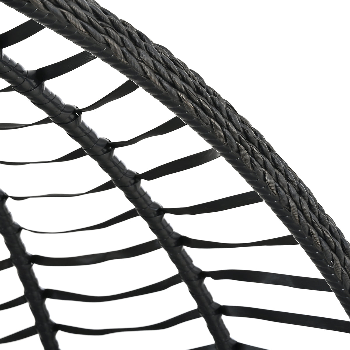 variant-group:rf-n711p389502e|Roomfitters Indoor Outdoor Hanging Egg Hammock Chair with Stand, Wicker Rattan Swing for Patio and Bedroom, Black+ Gray