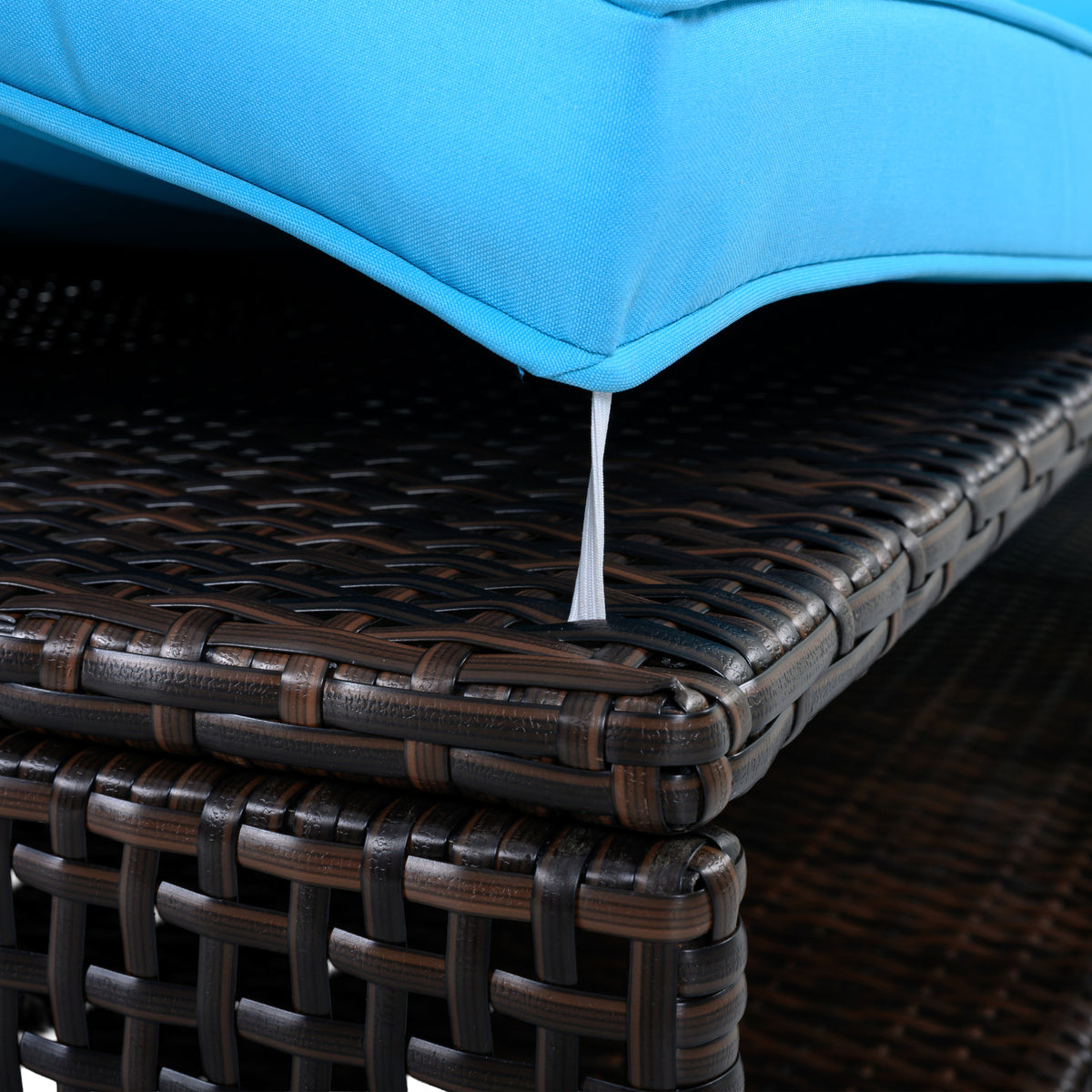 variant-group:rf-n711wy000485aac|Roomfitters Blue HDPE Wicker Outdoor Double Sunbed, Steel Frame Patio Chaise, Hidden Side Tables, Canopy Shade