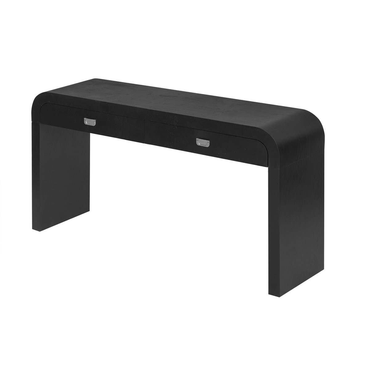 variant-group:rf-n711p216235b|Roomfitters 60'' Modern Wooden Console Table with 2 Storage Drawers, Burl Veneer Entryway Table with Metal Handles for Living Room, Hallway or Office, Black